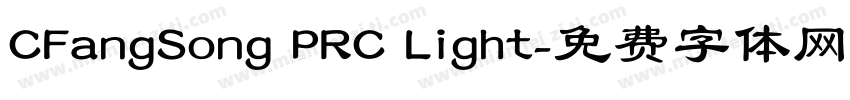 CFangSong PRC Light字体转换